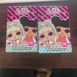 LOL Surprise Bandages 6 Boxes 14 ct Sterile Adhesive Fun‎ Designs Band-Aids New